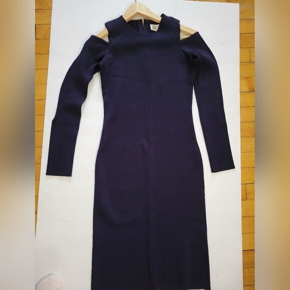 Eliza J Cold Shoulder Navy Blue Dress Size Small - Picture 5 of 6